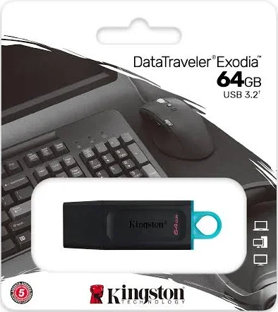 PENDRIVE KINGSTON DTX 64 GB USB EXODIA 3.2