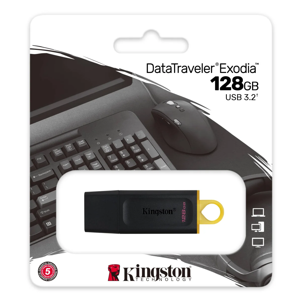 PENDRIVE KINGSTON DTX 128 GB USB EXODIA 3.2