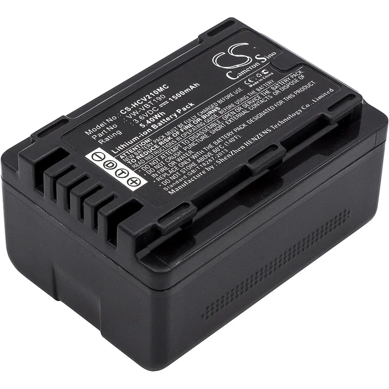 BATERIA PANASONIC HC-20EB VW-VBT190 1500MAH
