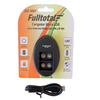   CARGADOR P/BATERIAS 9V NI.MH Y LITIO