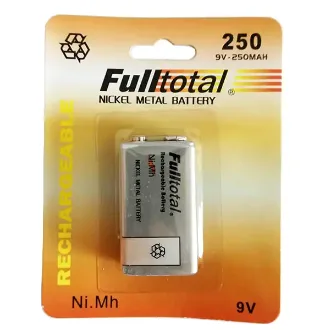 BATERIA 9V  FULLTOTAL NI.MH. 250 MAH.