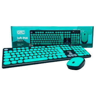*COMBO TECLADO Y MOUSE SOFT DUO GTC CBG-027 VERDE