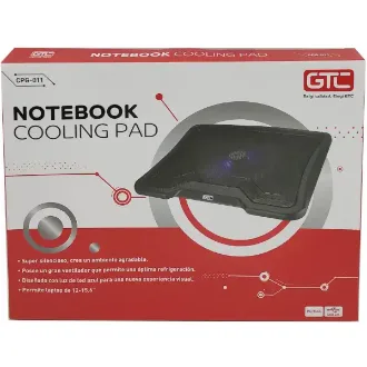 *COOLING PAD P/NOTEBOOK METAL NEGRO C/LUZ AZUL CPG-011