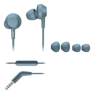   AURICULAR PHILIPS TAE-4105BL/00 AZUL BIG C/MIC