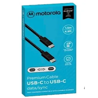   CABLE MOTOROLA USB-C TO USB-C 4.9FT - 1.5M - SJCX0CCB15