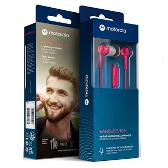   AURICULARES MOTOROLA EARBUDS 105 ROSADO C/MIC