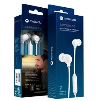   AURICULARES MOTOROLA EARBUDS 3-S BLANCO C/MIC