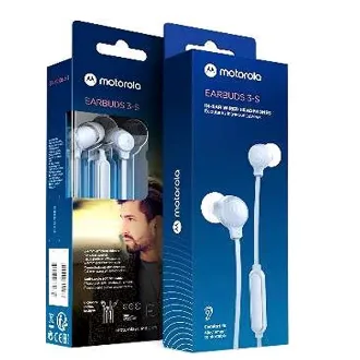   AURICULARES MOTOROLA EARBUDS 3-S CELESTE C/MIC