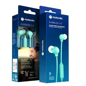   AURICULARES MOTOROLA EARBUDS 3-S TURQUESA C/MIC