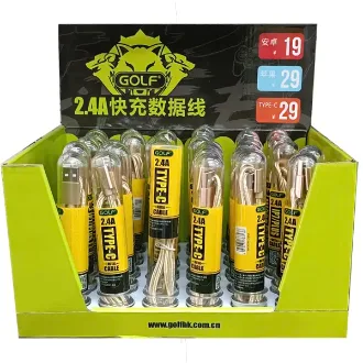   USB CABLE 1 M GOLD 12 MICRO / 12 IPH/ 6 USB-C