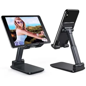   SOPORTE PLEGABLE DE MESA P/ CELULARES Y TABLET IPAD SAMSUNG