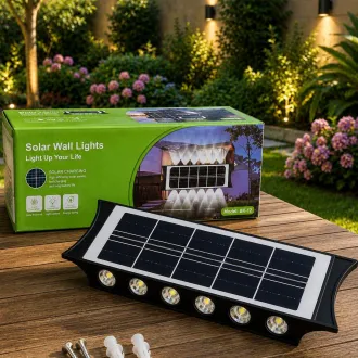 SOLAR PARED BIDIRECCIONAL 12LED CBK BK-8