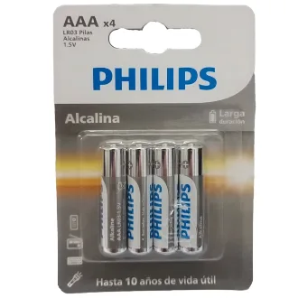PILA AAA ALCALINA PHILIPS B4