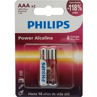 PILA AAA ALCALINA PHILIPS POWER B2