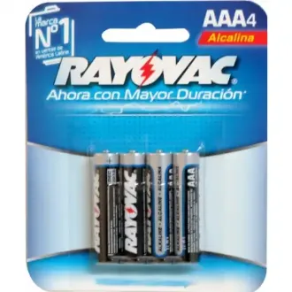   PILA ALCALINA RAYOVAC AAA BLISTER X 4