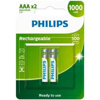 PILA RECARGABLE PHILIPS AAA 1000 MHA BP2