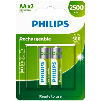 PILA RECARGABLE PHILIPS AA 2500 MHA BP2