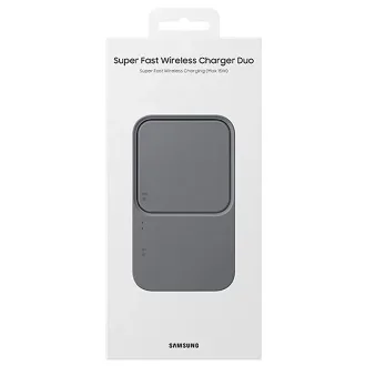   CARGADOR SAMSUNG INALAMBRICO RAPIDO 15W DARK GRAY CON ADAPTADOR DE PARED EP-P5400TBSGAR