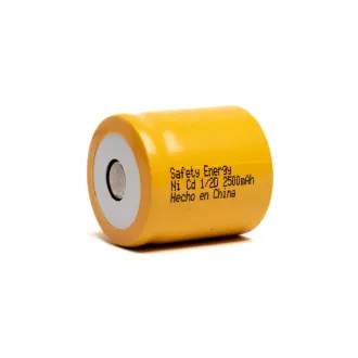 Pila recargable 1/2 D Ni-cd 2500mAh Safety Energy