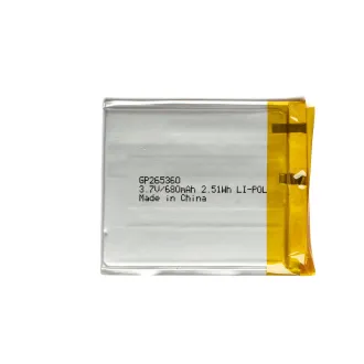 Batería litio polímero LP265360 3.7V 680mAh 2.6x53x60mm — foto 2