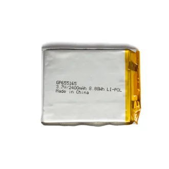 Batería litio polímero LP655165 3.7V 2400mAh 6.5x51x65mm — foto 2
