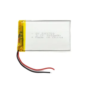 Batería litio polímero LP503759 3.7V 1200mAh 5x37x59mm — foto 2