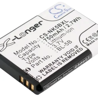 Batería para celular Nokia 3220 (BL-5B) 750mAh 3.7V