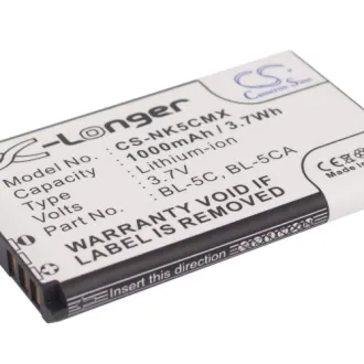 Batería para celular Nokia 1100 (BL-5C) 1000mAh 3.7V