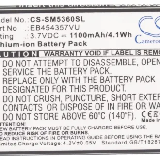 Batería Samsung S5360 EB454357VA 1100mAh — foto 4
