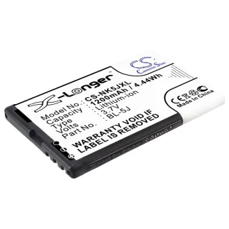 Batería para celular Nokia 5800 (BL-5J) 1350mAh 3.7V