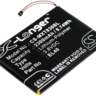 Batería para celular Motorola XT830 (EL40) 2300mAh 3.8V