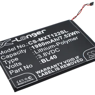 Batería para celular Motorola XT1021 (BL40) 1980mAh 3.8V