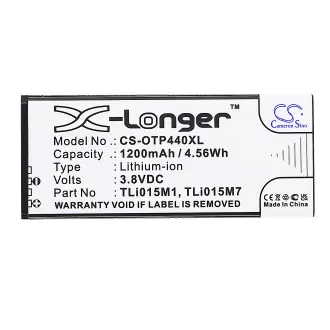 Batería Alcatel OT-4034 TLi015M1 1200mAh — foto 3