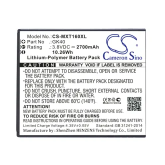 Batería Motorola XT1609 GK40 2700mAh — foto 3
