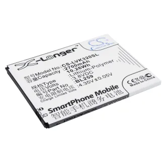 Batería para celular Lenovo LEMON 3 (BL259) 2700mAh 3.8V