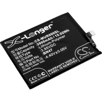 Batería para celular Xiaomi REDMI 6 PRO (BN47) 3900mAh 3.85V