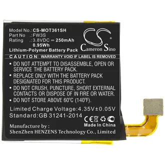 Batería Motorola MOTO 360 2nd FW3S 250mAh — foto 3