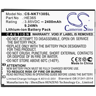 Batería Nokia 1 PLUS HE365 2400mAh — foto 4