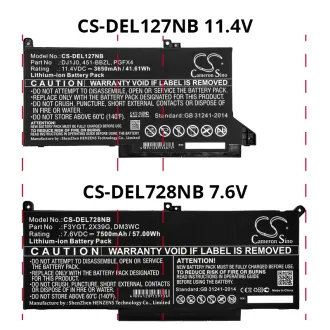 Batería Dell Latitude 12 7000 / Latitude 7490 PGFX4 3650mAh — foto 4