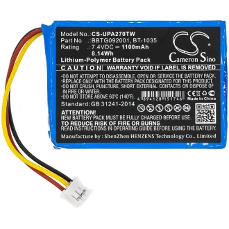 Batería Uniden Atlantis 270 BT-1035 1100mAh — foto 3