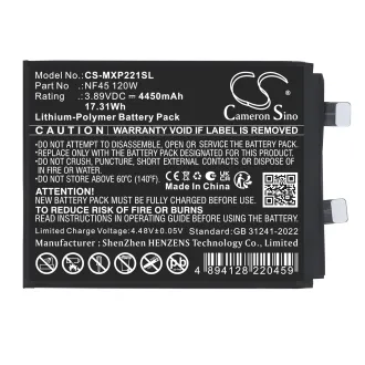 Batería Motorola EDGE 30 ULTRA NF45 120W 4450mAh — foto 3