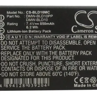 Batería Panasonic Lumix DMC-G3 DMW-BLD10 850mAh — foto 4