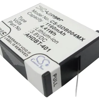 Batería para cámara GoPro Hero 4 (335-06532-000) 1160mAh 3.8V
